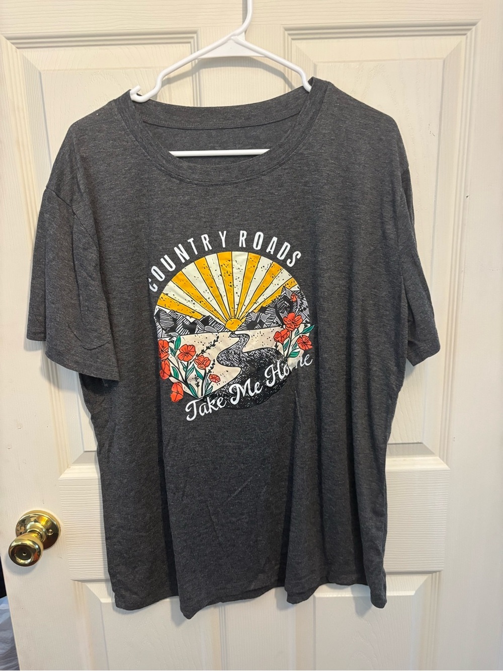 Country Roads Graphic Tee - Dark Gray